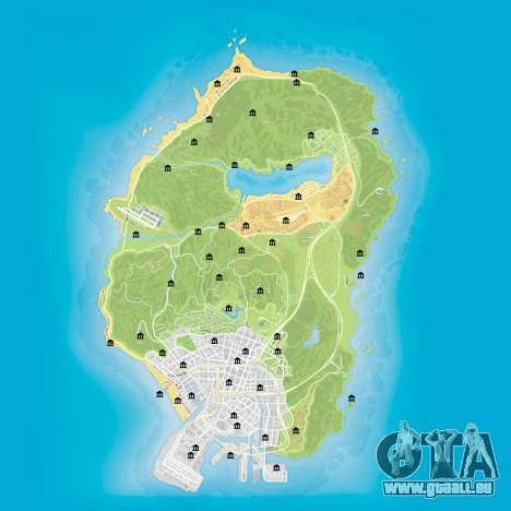 Carte de banques dans GTA 5 Carte de banques dans GTA 5